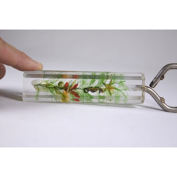 Hollywood California lucite clear float faux seahorse bottle opener - Picture 7 of 11